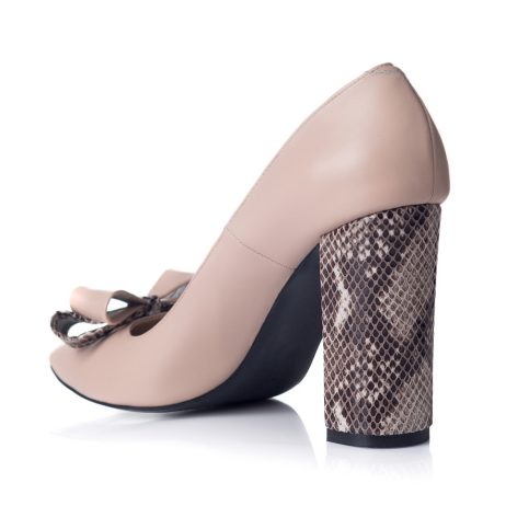 Pantofi stiletto dama de piele cu toc Fatib R1s - imagine 2