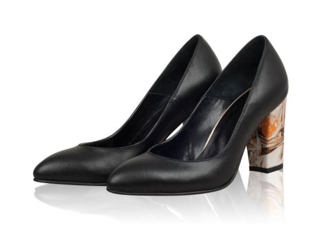 Pantofi stiletto dama de piele cu toc Fatid M12n - imagine 3