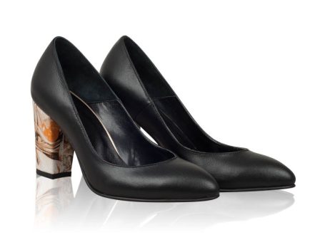 Pantofi stiletto dama de piele cu toc Fatid M12n - imagine 4
