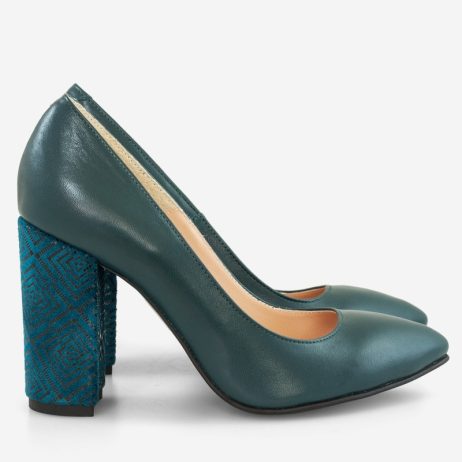 pantofi la comanda incaltaminte dama la comanda pantofi piele naturala verde petrol