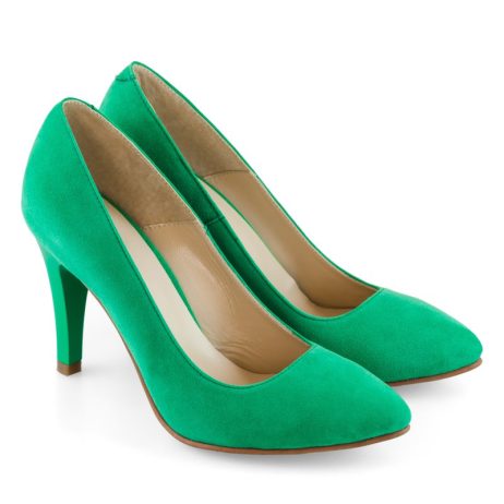 Pantofi stiletto dama de piele intoarsa C17v - imagine 2