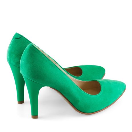 Pantofi stiletto dama de piele intoarsa C17v - imagine 5