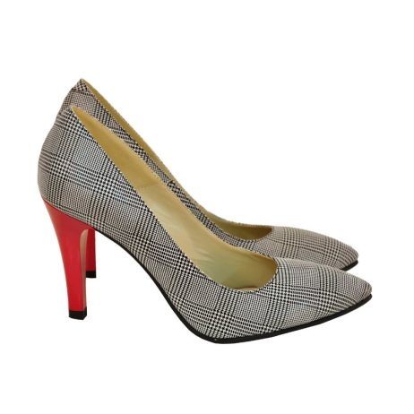 Pantofi stiletto dama de piele Caro C17 - imagine 3
