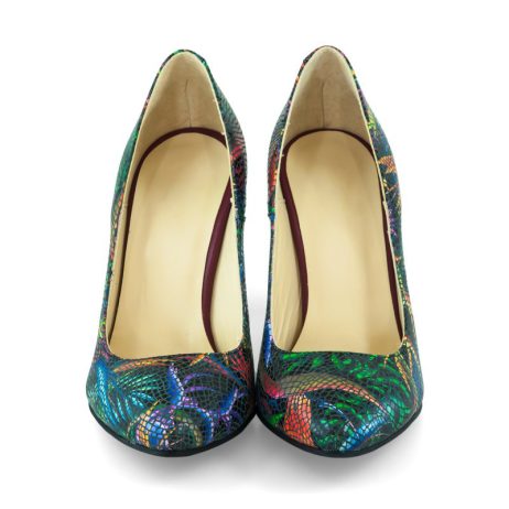 Pantofi stiletto dama de piele Tropical C17 - imagine 4