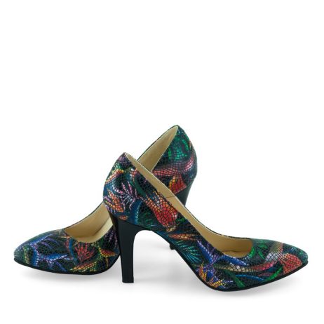 Pantofi stiletto dama de piele Tropical C17 - imagine 2