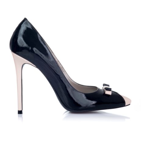 Pantofi stiletto dama de piele lacuita Kari