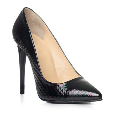 Pantofi stiletto dama de piele Cro E1n - imagine 3