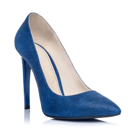 Pantofi Stiletto Piele Albastru Electric S4 - orice culoare - imagine 2