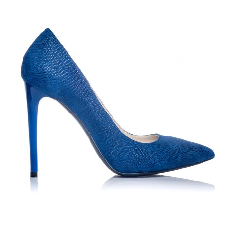 Pantofi Stiletto Piele Albastru Electric S4 - orice culoare - imagine 3