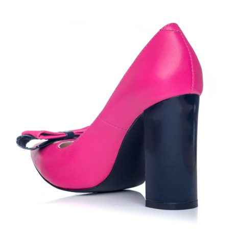Pantofi stiletto dama de piele cu toc Fatib R1f - imagine 3
