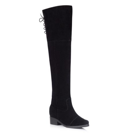 Cizme piele intoarsa peste genunchi Bari R3 - imagine 2