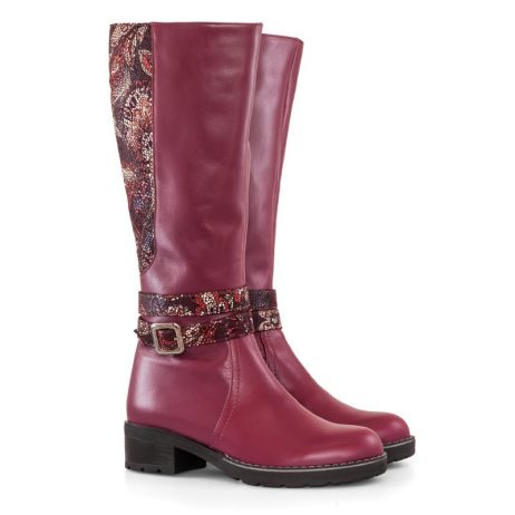 Cizme piele C15 flori - imagine 2