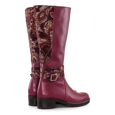 Cizme piele C15 flori - imagine 6