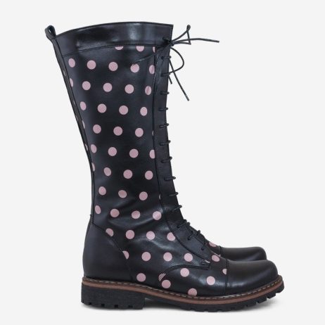 Cizme piele cu siret sau buline - imagine 6