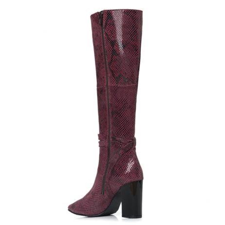 Cizme stiletto piele Snaky E5b - imagine 3