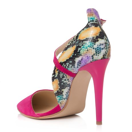Pantofi stiletto dama de piele Lara E14F - imagine 4