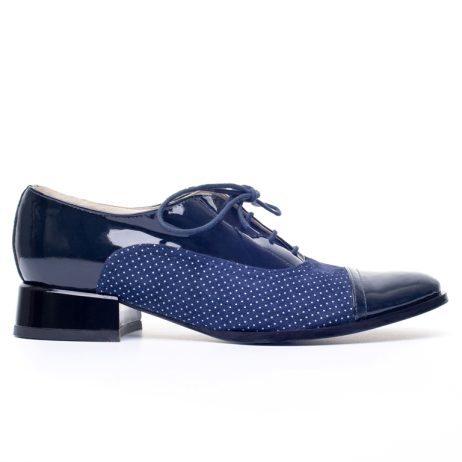incaltaminte la comanda din piele naturala oxford shoes pantofi dama cu buline