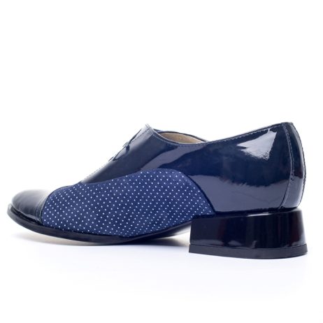 Pantofi oxford dama Combi cu buline - imagine 2
