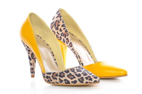 Pantofi stiletto dama piele naturala H1g animal print - imagine 5