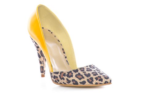 Pantofi stiletto dama piele naturala H1g animal print - imagine 3