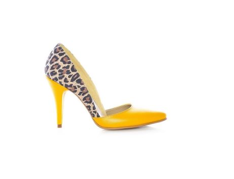 Pantofi stiletto dama piele naturala H1g animal print