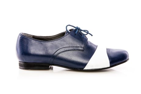oxford shoe femei din piele naturala bleumarin