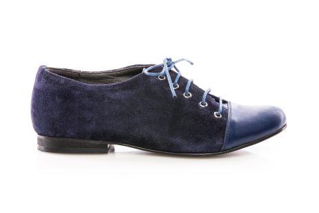 oxford shoe dama din piele naturala bleumarin