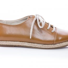 pantofi femei piele naturala cu talpa joasa maro