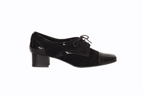 pantofi oxford cu toc piele naturala