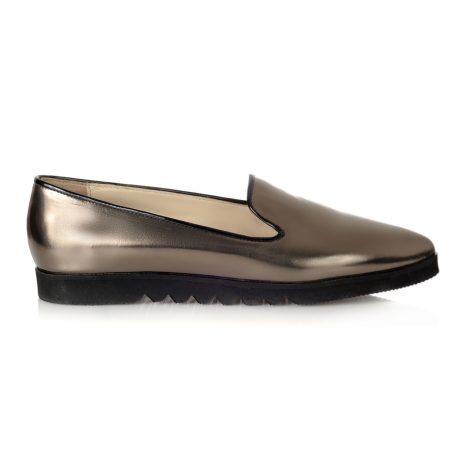 pantofi mocasini dama piele naturala bronzo