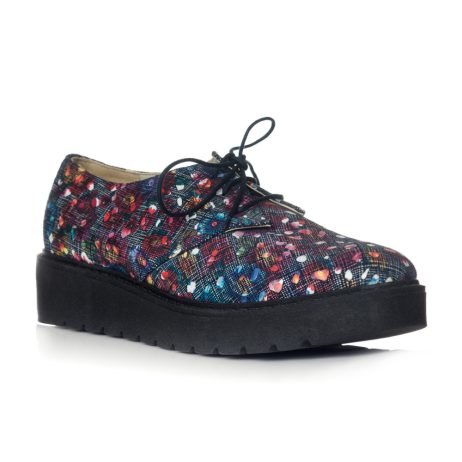 Pantofi oxford dama W14 multicolor - imagine 3