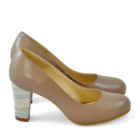 pantofi dama piele pantofi femei office cappuccino