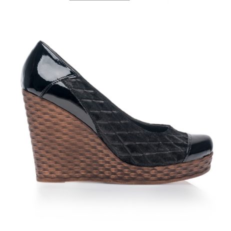 Pantofi piele cu platforma Eva Negru V1 - orice culoare