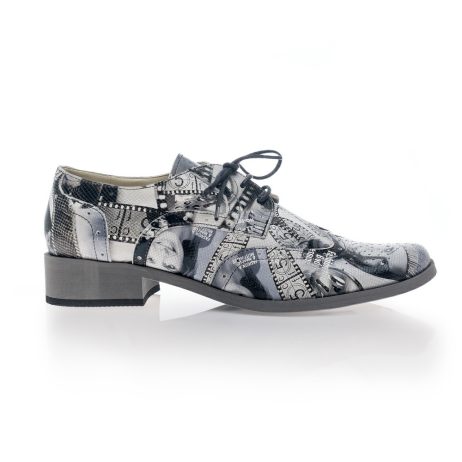 pantofi oxford femei imprimeu revista