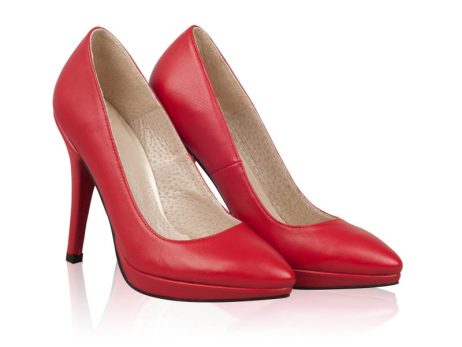 Pantofi stiletto dama de piele M24r - imagine 3