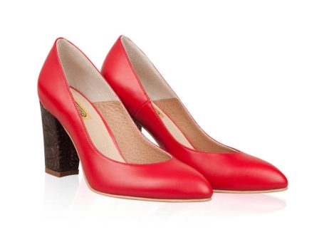 Pantofi stiletto dama de piele cu toc Fatid M10r - imagine 3