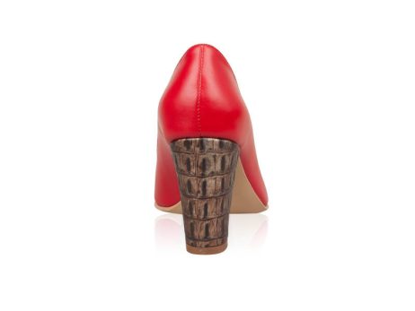 Pantofi stiletto dama de piele cu toc Fatid M10r - imagine 2
