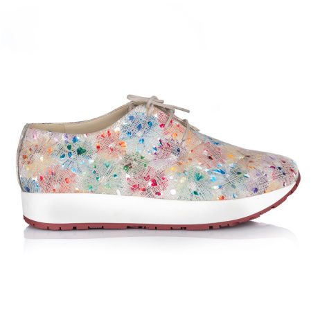 pantofi sport femei piele model floral