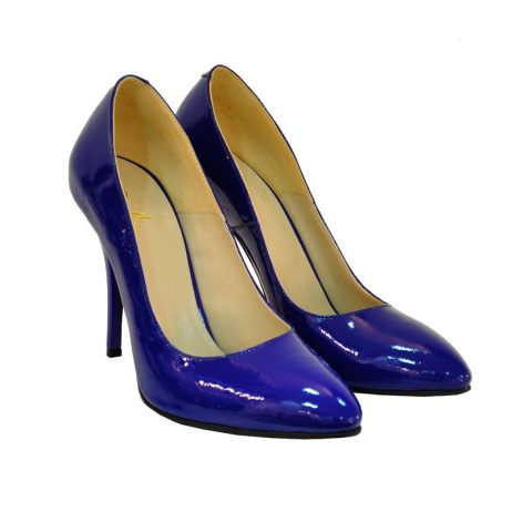 Pantofi Dama Piele Stiletto Albastru Electric D12 - orice culoare - imagine 2