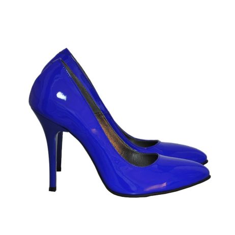 Pantofi Dama Piele Stiletto Albastru Electric D12 - orice culoare - imagine 3
