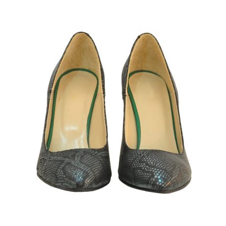 Pantofi stiletto dama de piele Snake C17d - imagine 4