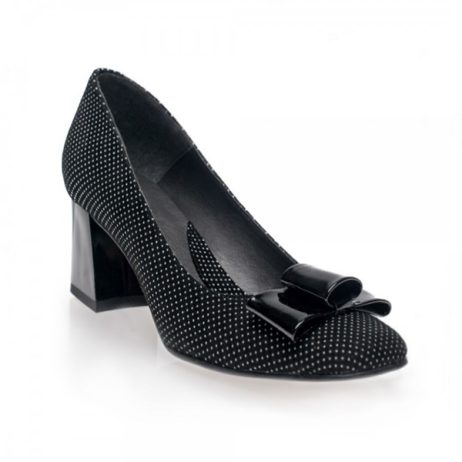 Pantofi dama de piele Imprimeu Buline Clasic - imagine 3