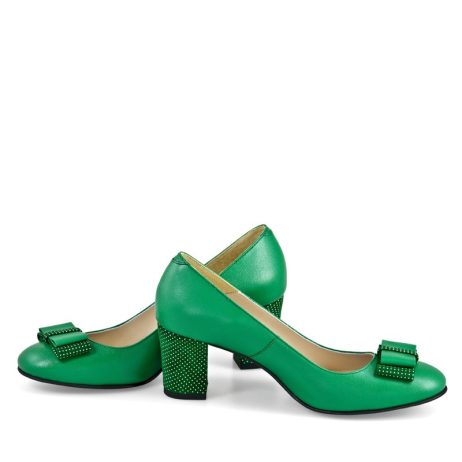 Pantofi dama de piele cu fundita C20v PE STOC masura 40.5 - imagine 4