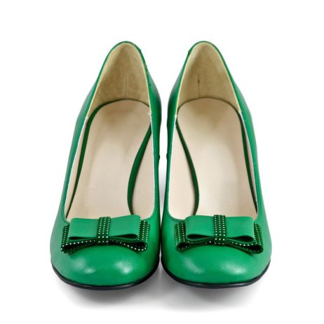 Pantofi dama de piele cu fundita C20v PE STOC masura 40.5 - imagine 3