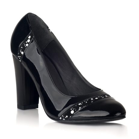 Pantofi dama de piele lacuita W40n - imagine 2