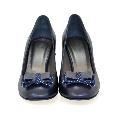 Pantofi dama de piele cu fundita C20b - imagine 4