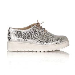 oxford shoes femei argintii