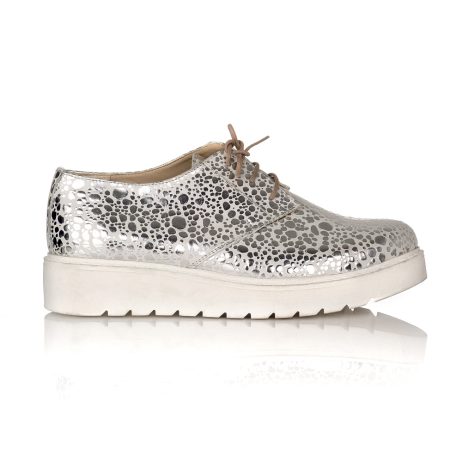 oxford shoes femei argintii