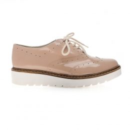 oxford shoes femei lac nude