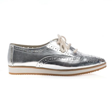 pantofi dama oxford la comanda oxford shoes argintii
